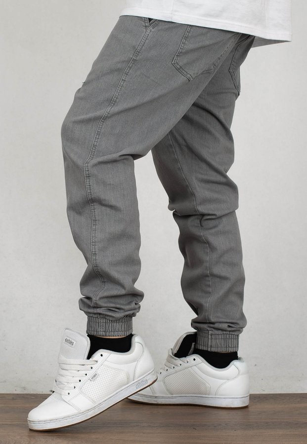 Spodnie Jigga Wear JIGGA Crown White Grey