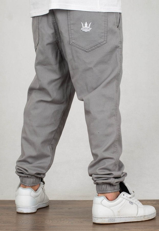 Spodnie Jigga Wear JIGGA White Jeans Grey