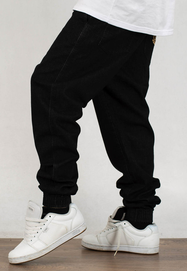 Spodnie Jigga Wear Jeans Crown Black Jeans Gold czarne
