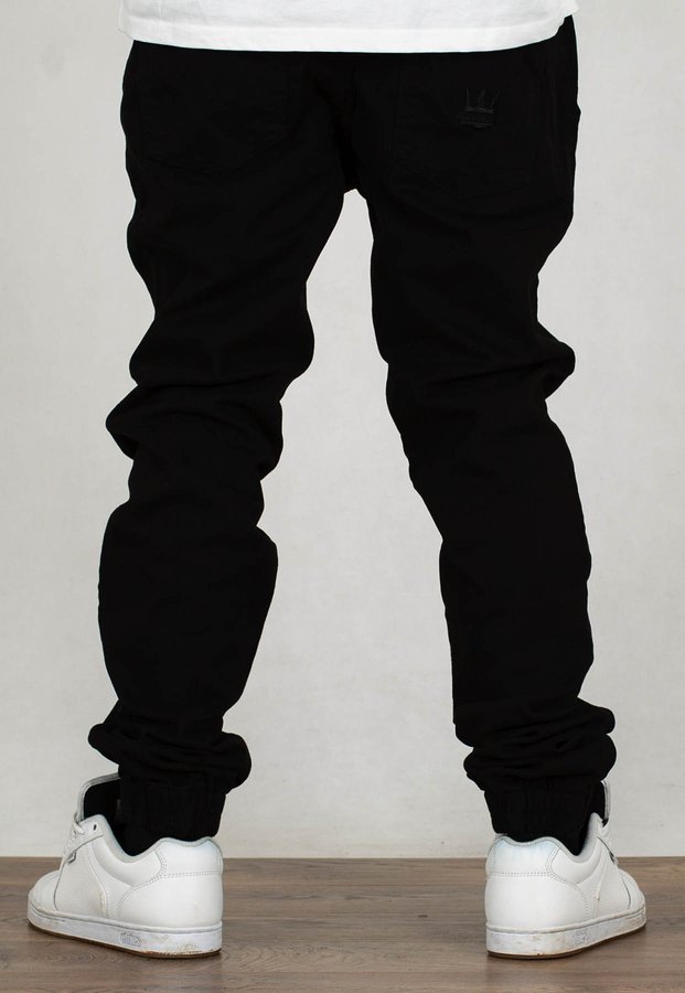 Spodnie Jigga Wear Jogger Crown czarno czarne