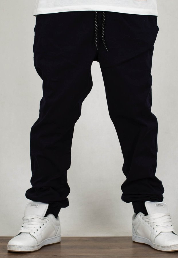 Spodnie Jigga Wear Jogger Crown granatowo białe