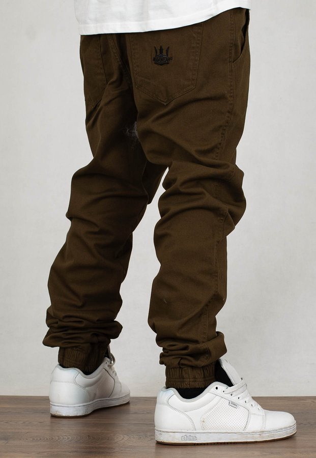 Spodnie Jigga Wear Jogger Crown oliwkowo czarne