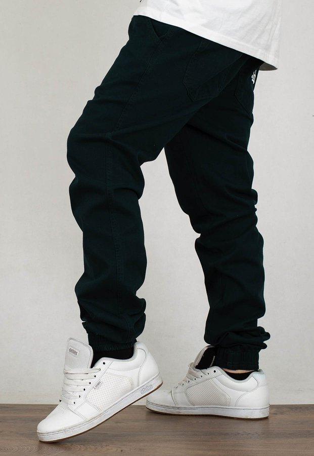 Spodnie Jigga Wear Jogger Crown zielono białe