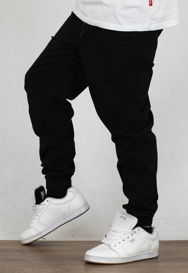 Spodnie Jigga Wear Jogger JIGGA Crown White czarne