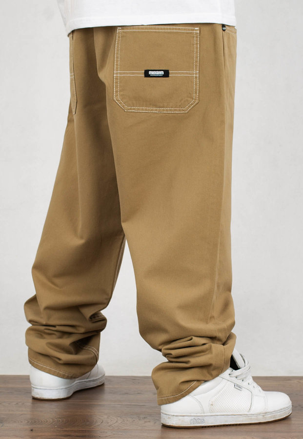 Spodnie Mass Jeans Baggy Fit Block beige