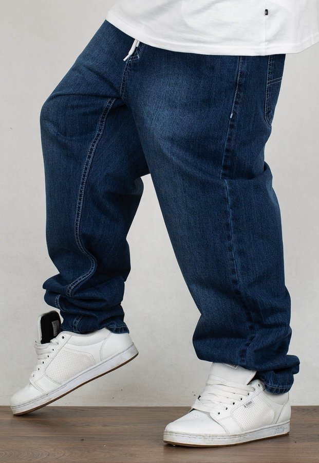 Spodnie Mass Jeans Baggy Fit Block dark blue