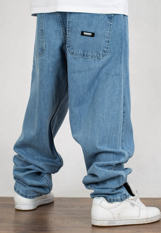 Spodnie Mass Jeans Baggy Fit Block light blue