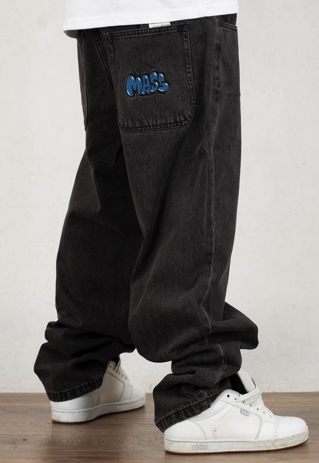 Spodnie Mass Jeans Baggy Fit Bulb black rinse