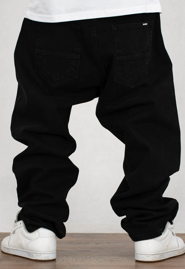 Spodnie Mass Jeans Baggy Fit Slang black rinse