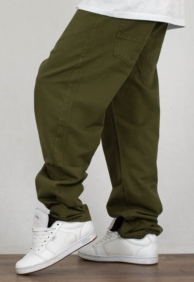 Spodnie Mass Jeans Baggy Fit Slang olive