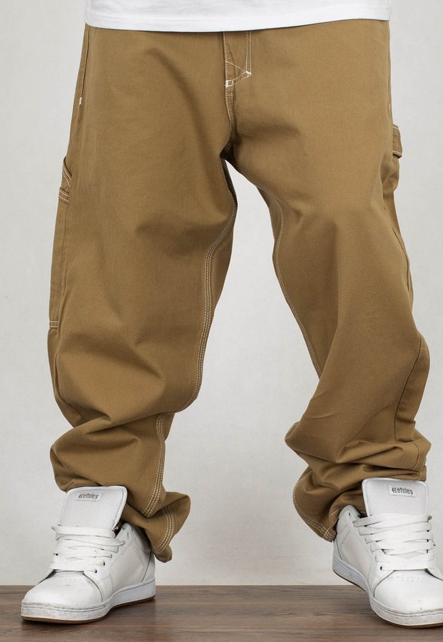 Spodnie Mass Jeans Baggy Fit Worker beżowe