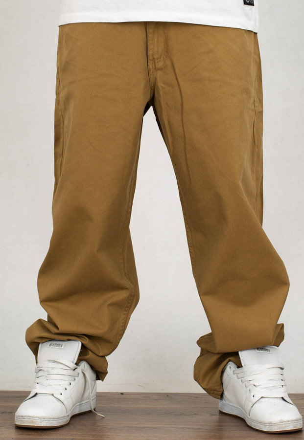 Spodnie Mass Pants Baggy Fit Slang beżowe