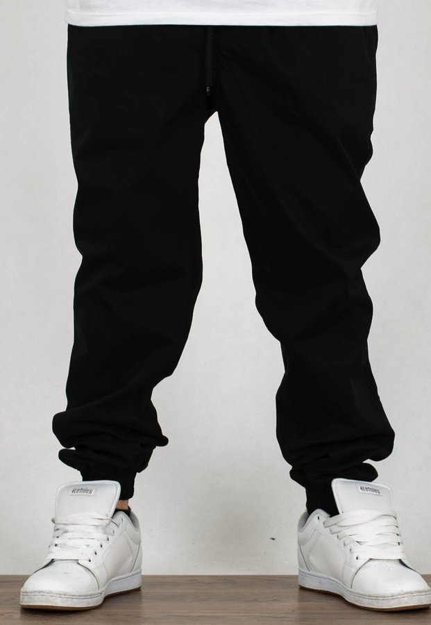 Spodnie Moro Sport Joggery Big Paris Classic Pocket czarne materiałowe