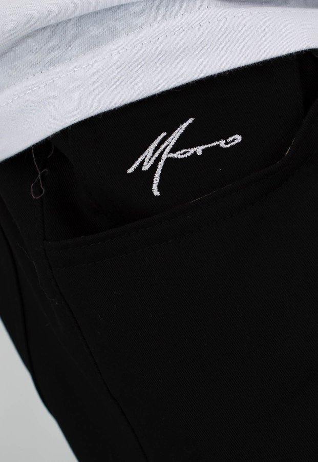 Spodnie Moro Sport Joggery Big Paris White Pocket czarne