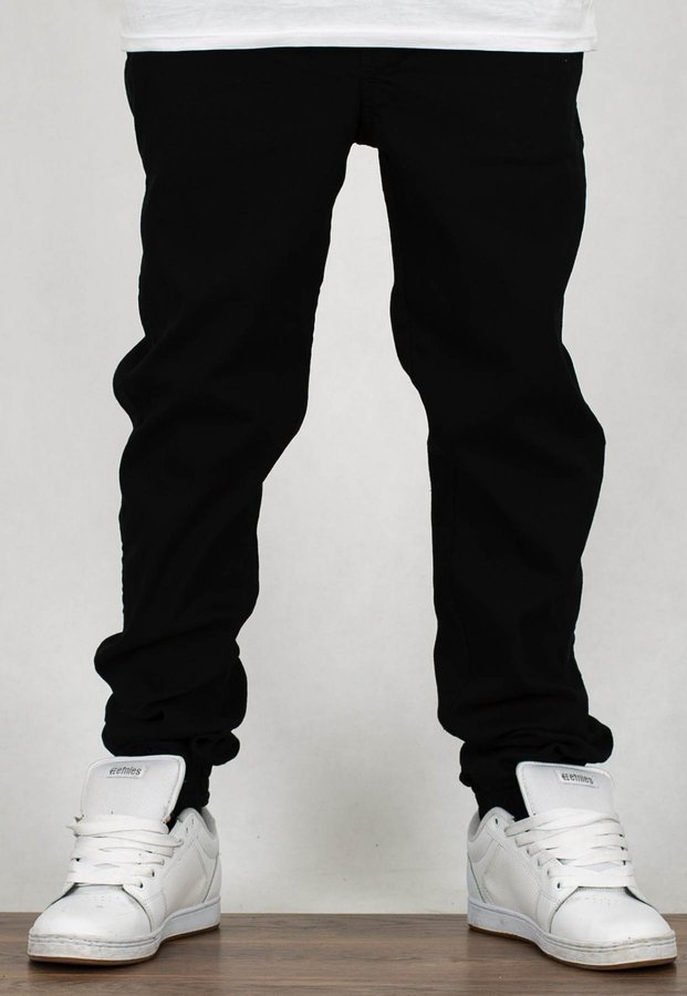 Spodnie Moro Sport Joggery Big Paris White Pocket czarny jeans