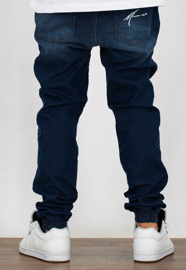 Spodnie Moro Sport Joggery Big Paris White Pocket guma w pasie damage wash jeans