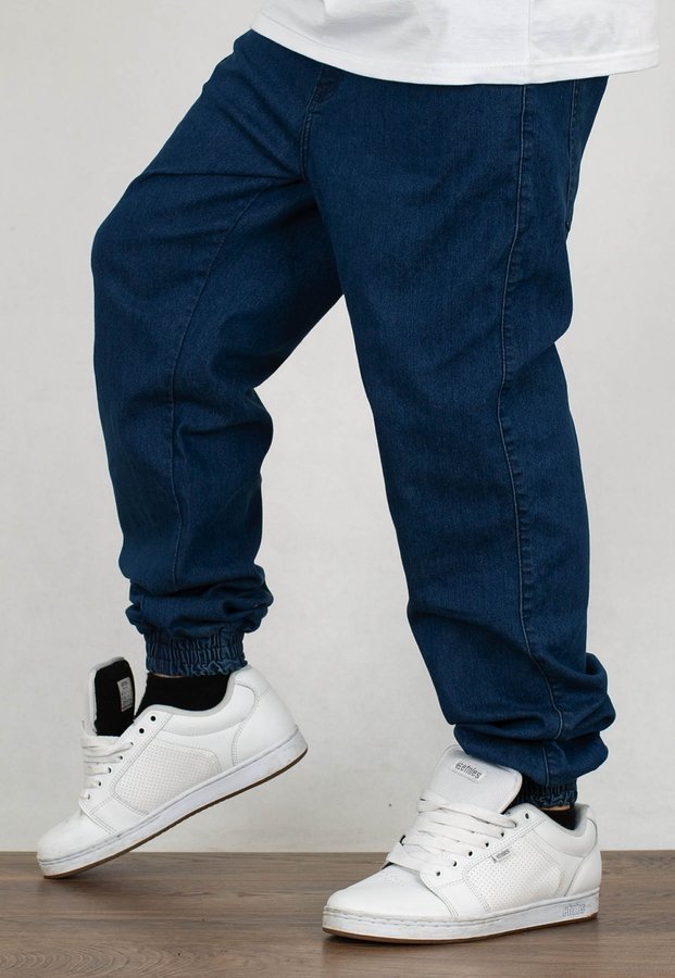 Spodnie Moro Sport Joggery Big Paris White Pocket jasne pranie jeans
