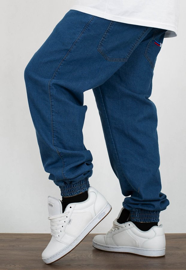 Spodnie Moro Sport Joggery Blue Red Moro Pocket jasne pranie