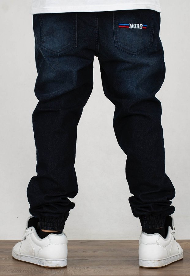 Spodnie Moro Sport Joggery Blue - Red Moro Pocket stone wash jeans