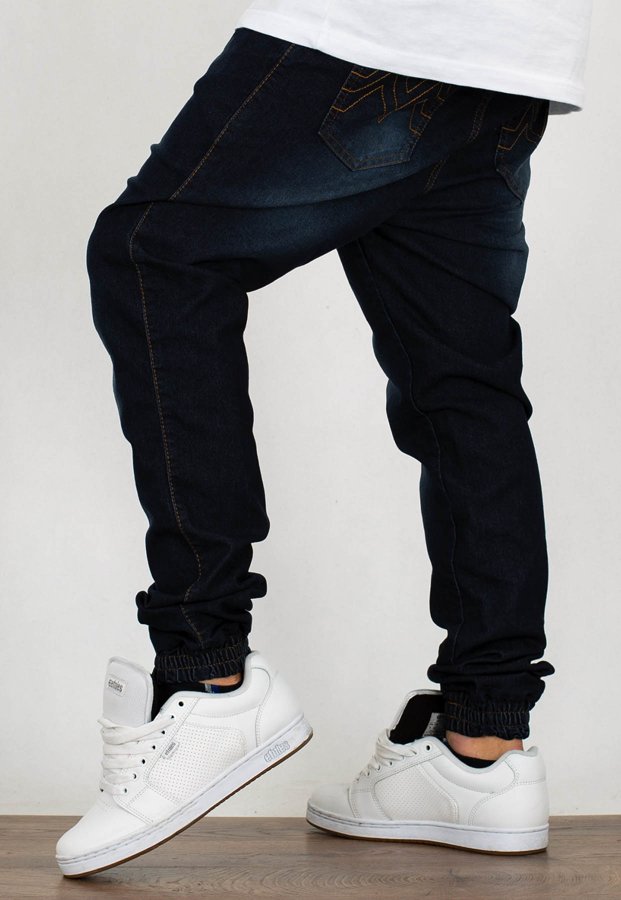 Spodnie Moro Sport Joggery M Line Pocket guma w pasie mustache wash jeans