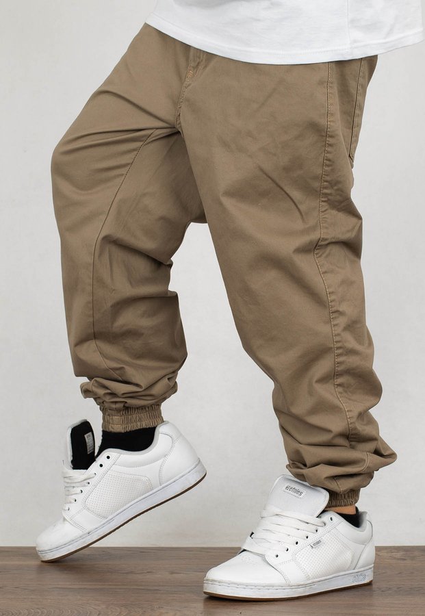 Spodnie Moro Sport Joggery Medium Baseball Leather beżowe materiałowe