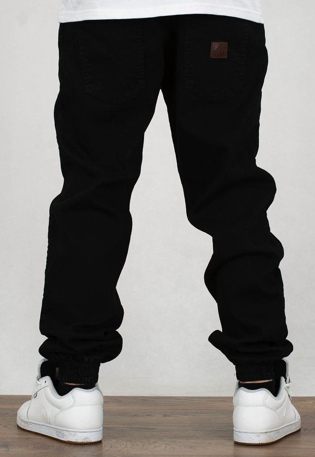 Spodnie Moro Sport Joggery Medium Baseball Leather czarny jeans