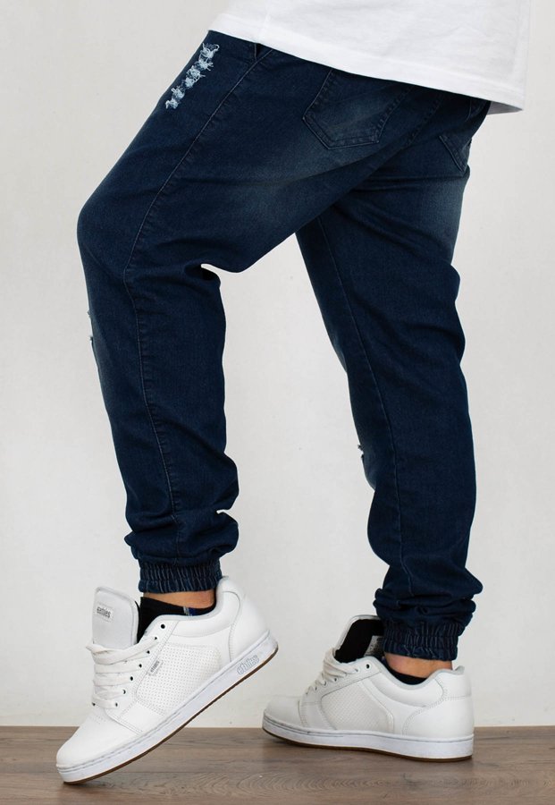 Spodnie Moro Sport Joggery Mini Baseball Pocket guma w pasie damage wash jeans