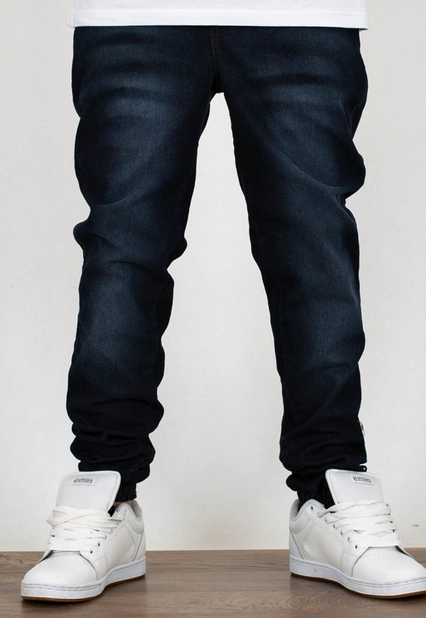 Spodnie Moro Sport Joggery Mini Paris Pocket guma w pasie mustache wash jeans