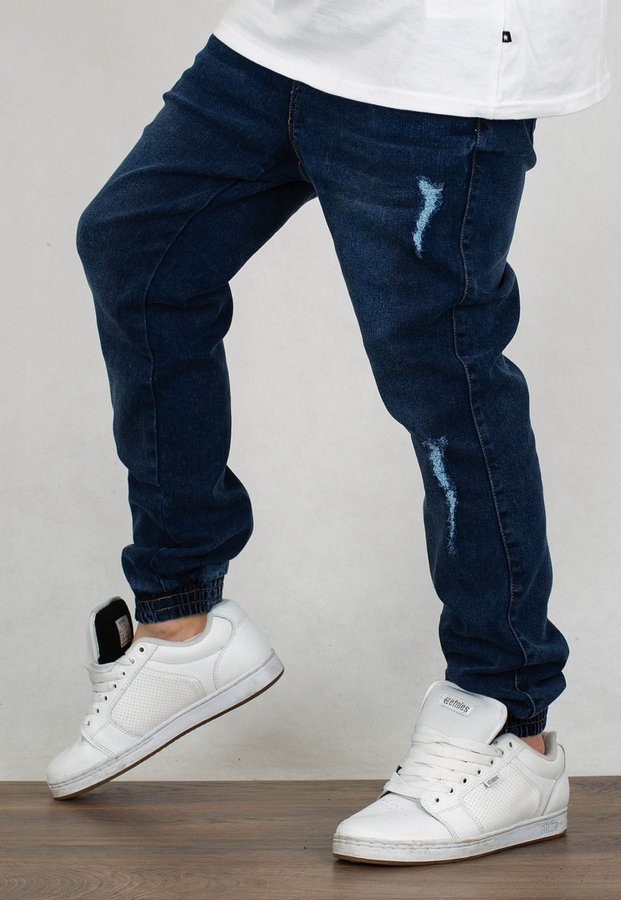 Spodnie Moro Sport Joggery Mini Paris Pocket medium jeans z dziurami