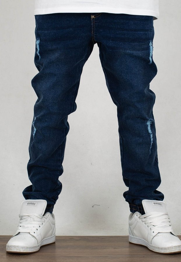 Spodnie Moro Sport Joggery Mini Paris Pocket medium jeans z dziurami