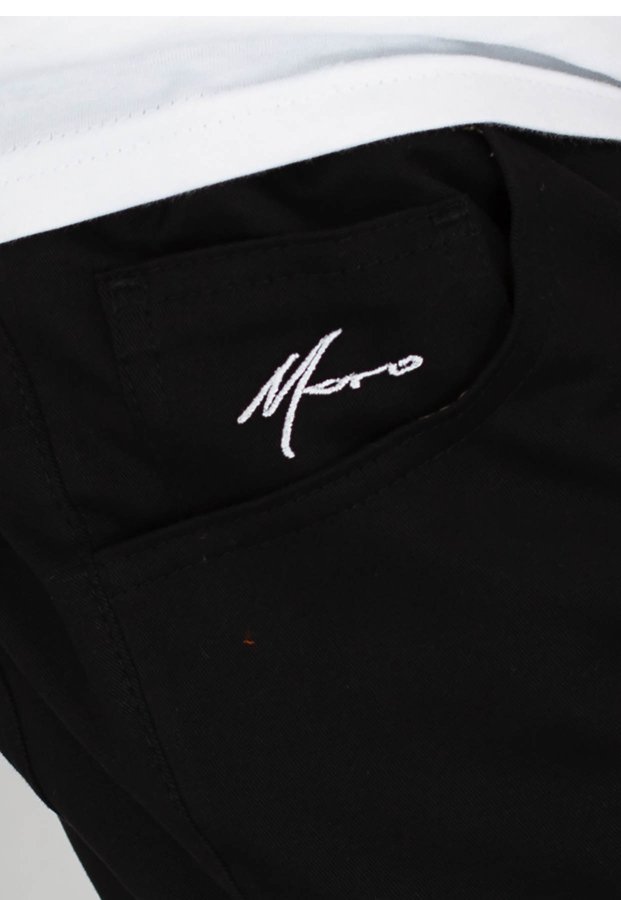 Spodnie Moro Sport Joggery Paris Laur Leather Pocket czarne