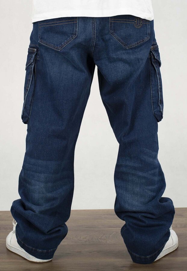 Spodnie Pit Bull Longspur Cargo Jeans Navy Wash