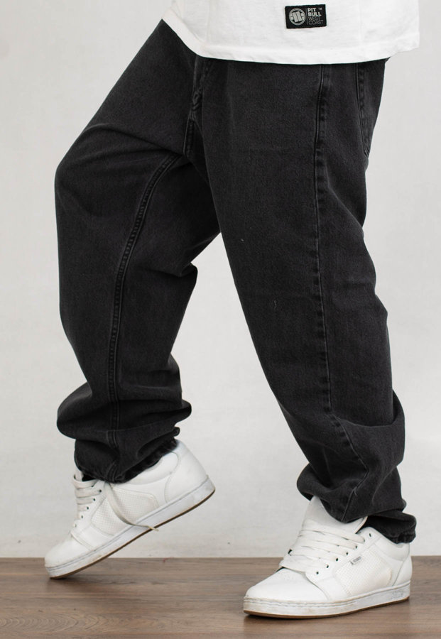 Spodnie SSG Jeansy Baggy Laser Multilogo  czarny jeans