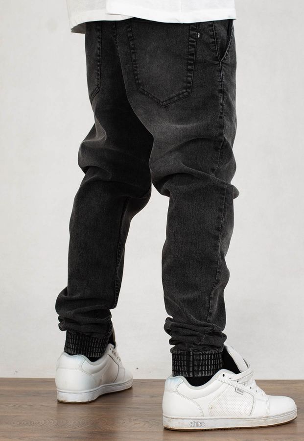 Spodnie SSG Jogger Jeans Slim Wycierane Premium light black