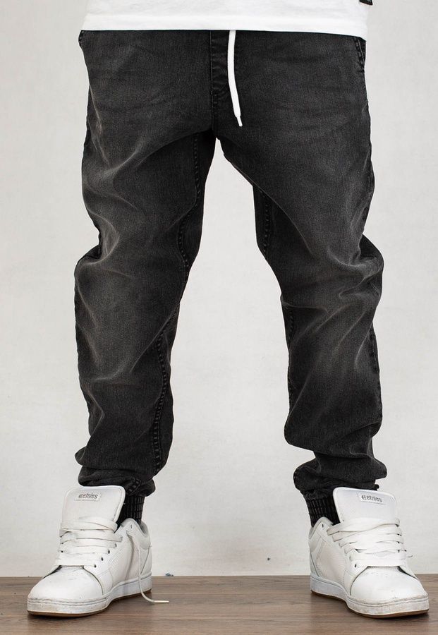 Spodnie SSG Jogger Jeans Slim Wycierane Premium light black