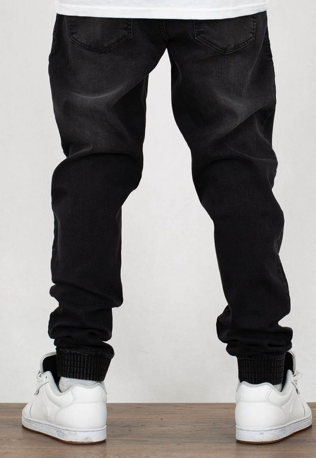 Spodnie SSG Jogger Premium Jeans Wycierane czarne Lekko Wytarte