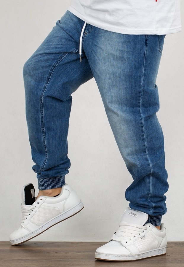 Spodnie SSG Jogger Slim Double Pocket Classic Jeans Wycierane Premium Light Blue