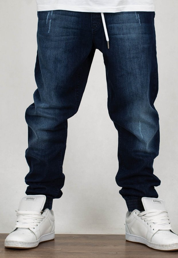 Spodnie SSG Jogger Slim Double Pocket Classic Jeans z Dziurami Premium dark