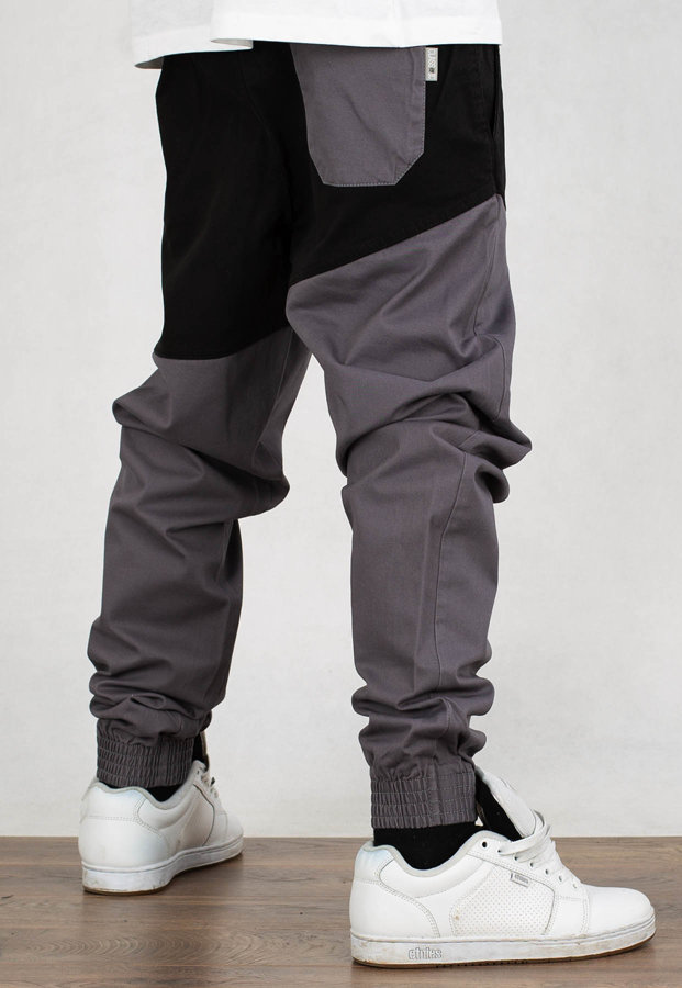 Spodnie SSG Jogger Slim Double Slim szaro czarne
