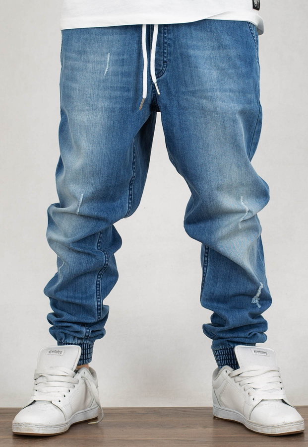 Spodnie SSG Jogger Slim Jeans z Dziurami Skin Pocket light