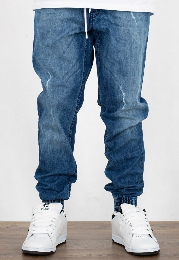Spodnie SSG Joggery Premium Slim Jeans Na Górze Z Zagnieceniami