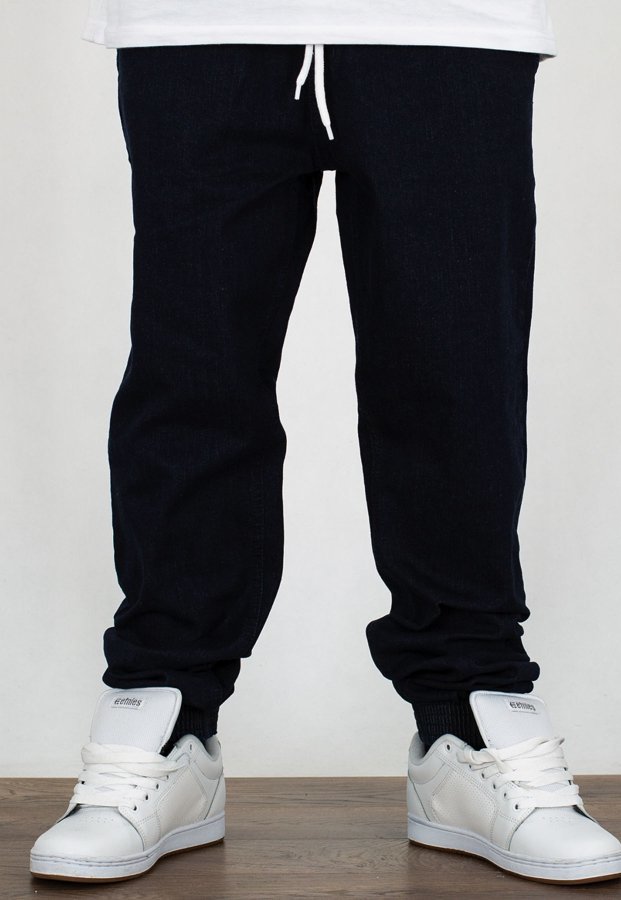 Spodnie SSG Joggery Slim Jeans Haft dark