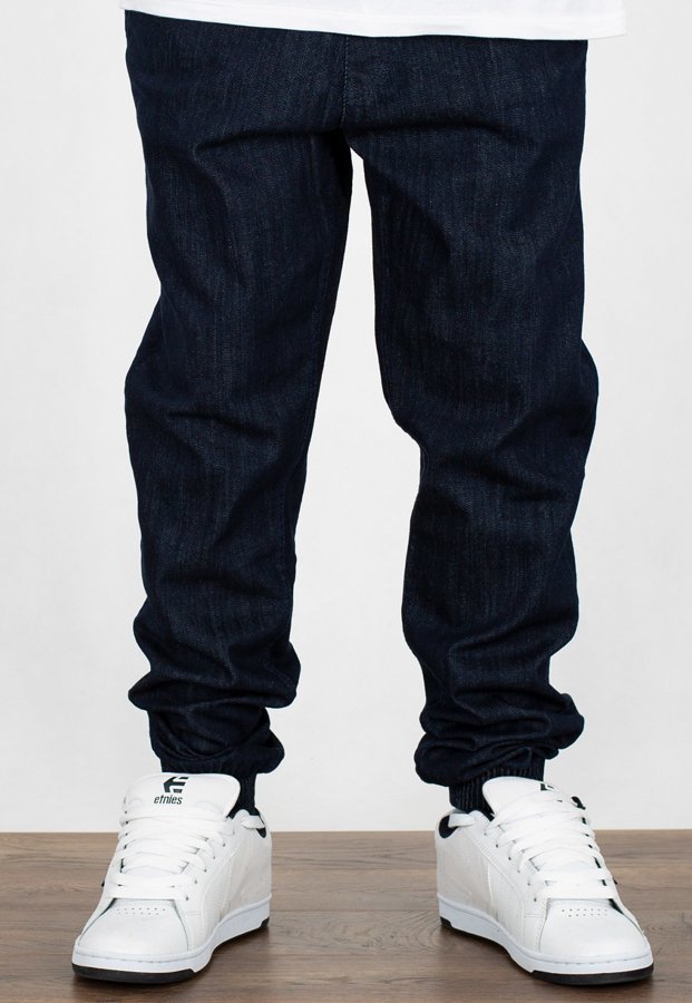 Spodnie SSG Joggery Slim Jeans Slim Haft dark blue