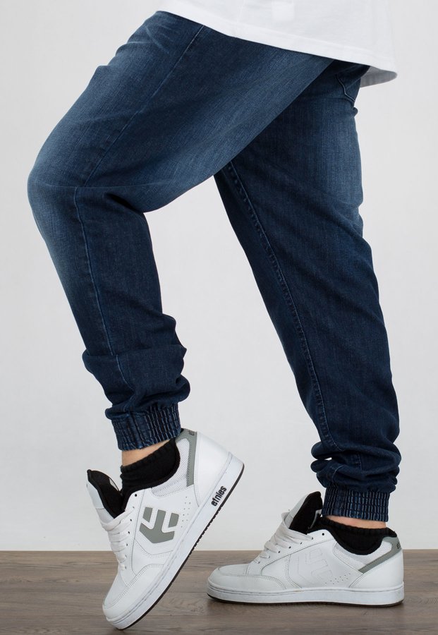 Spodnie SSG Premium Joggery Slim Jeans Wycierane Z Gumą medium przecierane