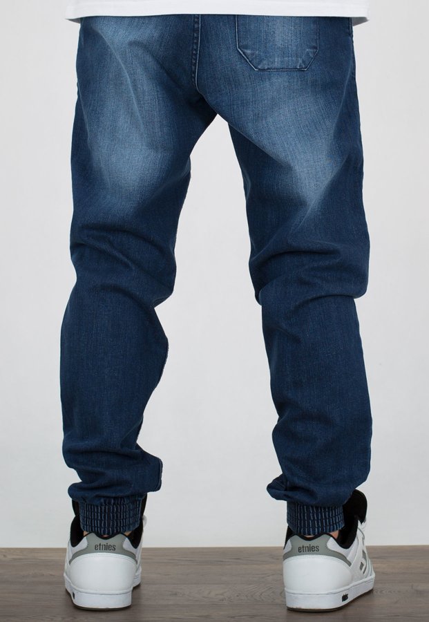 Spodnie SSG Premium Joggery Slim Jeans Wycierane Z Gumą z dziurami