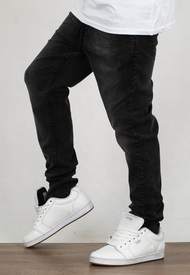 Spodnie SSG Stretch Skinny Premium Przecierane black medium