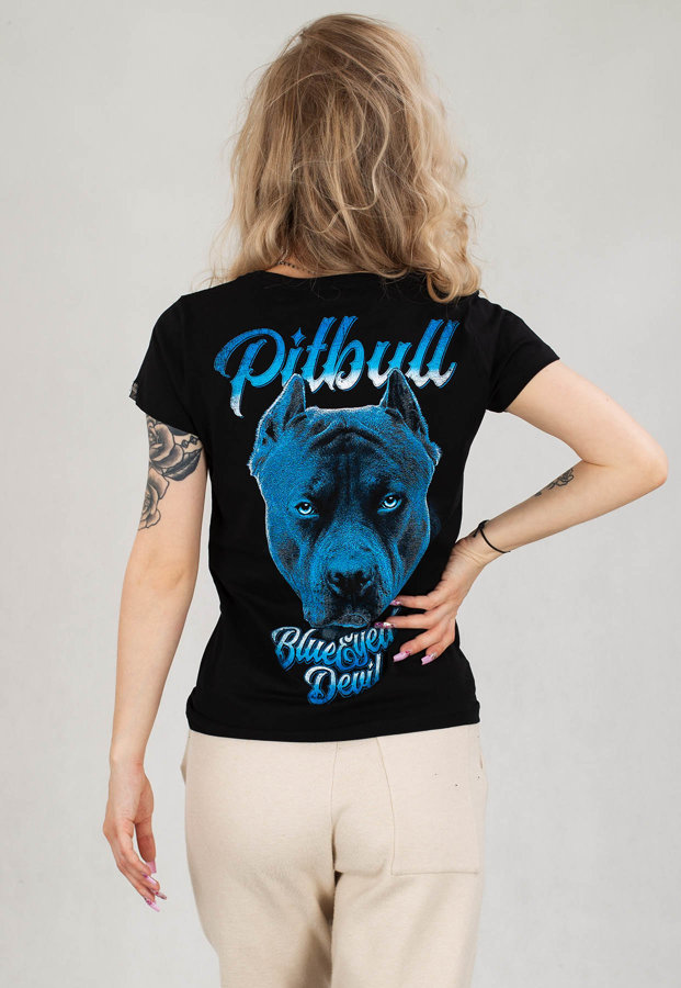 T-Shirt Pit Bull Blue Eyed Devil 23 czarny