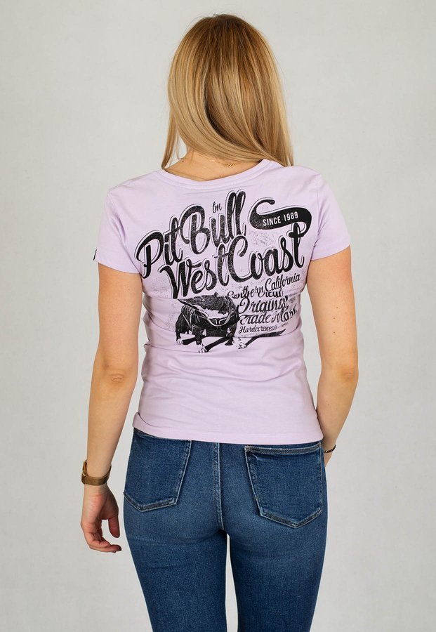 T-Shirt Pit Bull Doggy jasno fioletowy