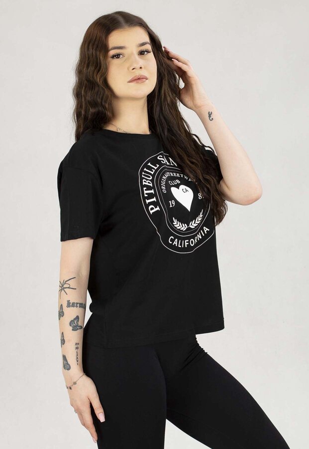 T-Shirt Pit Bull Oversize Heartie czarny