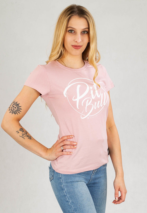 T-Shirt Pit Bull PB Inside pudrowy róż
